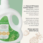 Clean Earth plant-based household cleaner bulk jug usage tips on spot-testing and streak-free wiping