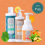 Plant-based pineapple eco-enzyme household cleaning bundle with hand wash, dish soap, and laundry soap by Clean Earth