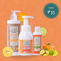Eco-enzyme fruit wash, plant-based hand wash, and biodegradable dish soap kitchen bundle by Clean Earth