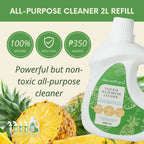 Plant-based non-toxic 2000ml holy basil multi-surface spray bulk refill guide detailing cost and environmental benefits