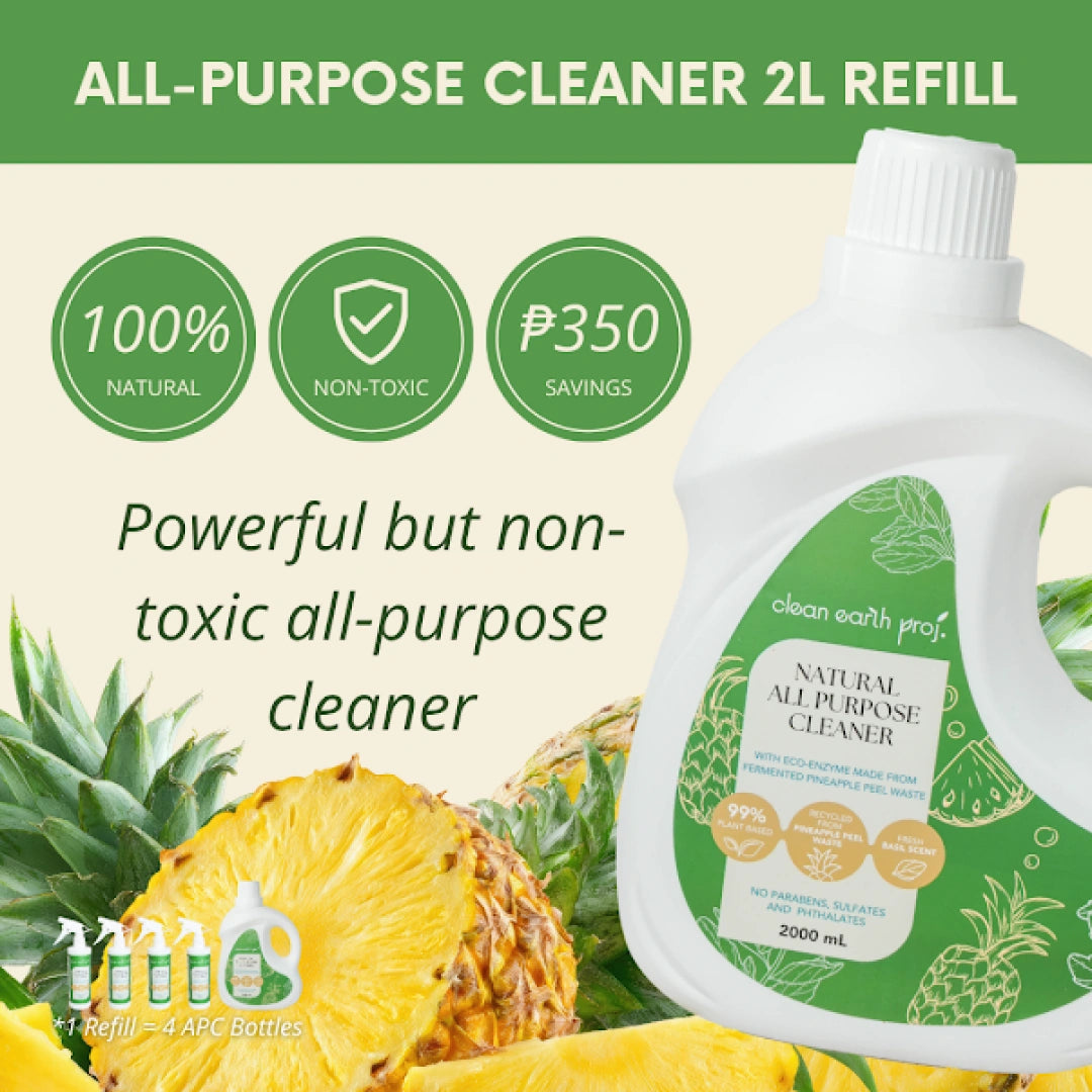 Plant-based non-toxic 2000ml holy basil multi-surface spray bulk refill guide detailing cost and environmental benefits