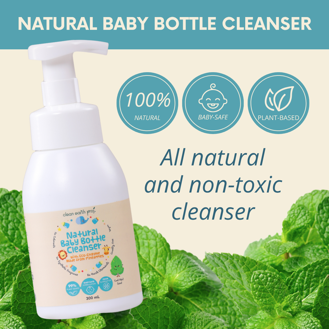 Clean Earth non-toxic baby dish soap and bottle cleaner with plant-based formula