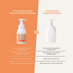 Clean Earth plant-based foaming hand soap comparison highlighting eczema-safe formula vs harsh chemical hand soaps
