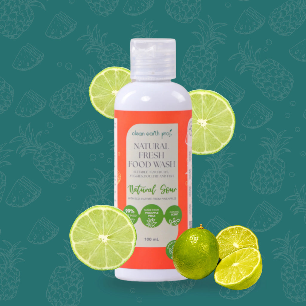 Clean Earth non-toxic plant-based vegetable and meat wash to safely remove wax, dirt, and farm residues