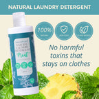 Hypoallergenic baby-safe liquid laundry soap free from harmful chemical toxins by Clean Earth