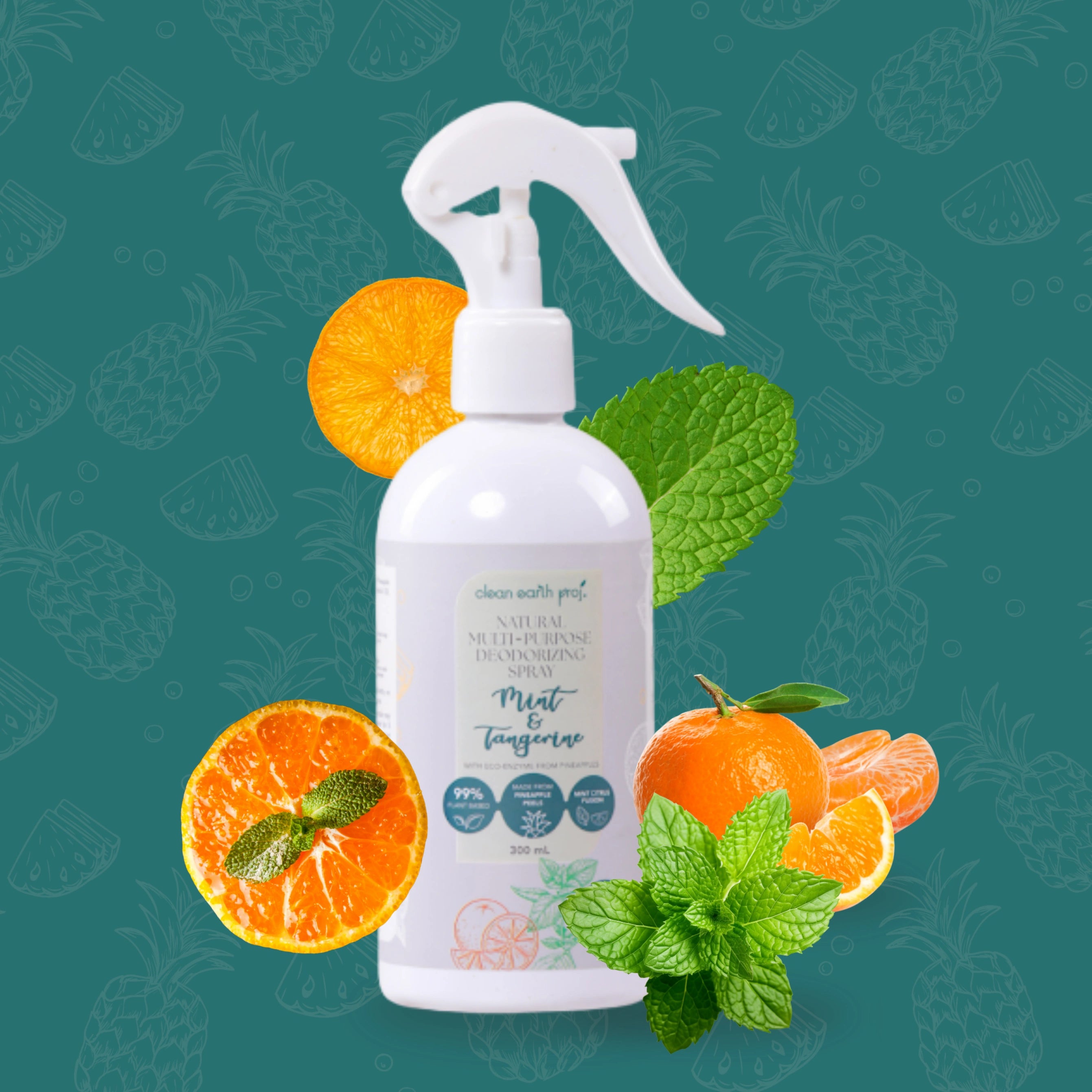 Clean Earth plant-based pet odor eliminator and car interior spray safe for asthma and sensitive skin