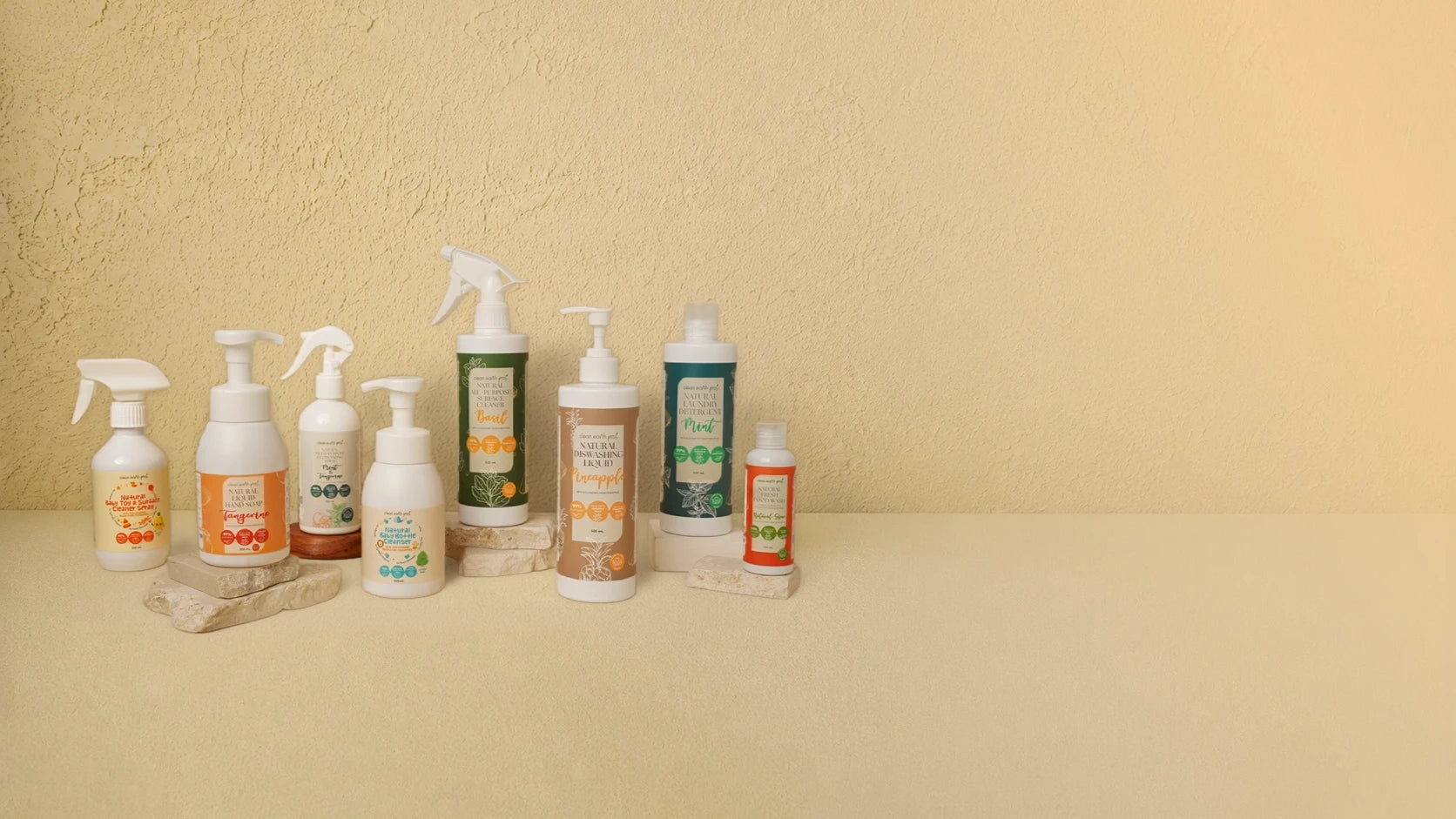 Clean Earth natural and eco-friendly pineapple enzyme cleaning products line-up in the Philippines