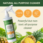 Non-toxic, 100% natural multi-surface cleaning spray made from fermented pineapple peels safe for homes with kids and pets
